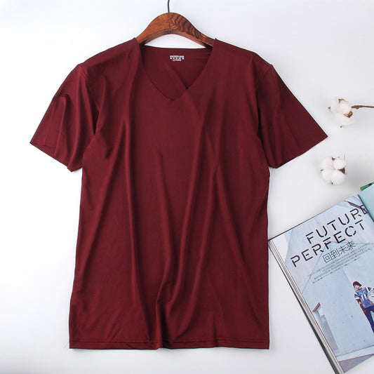 XD035 Ice silk red short sleeve